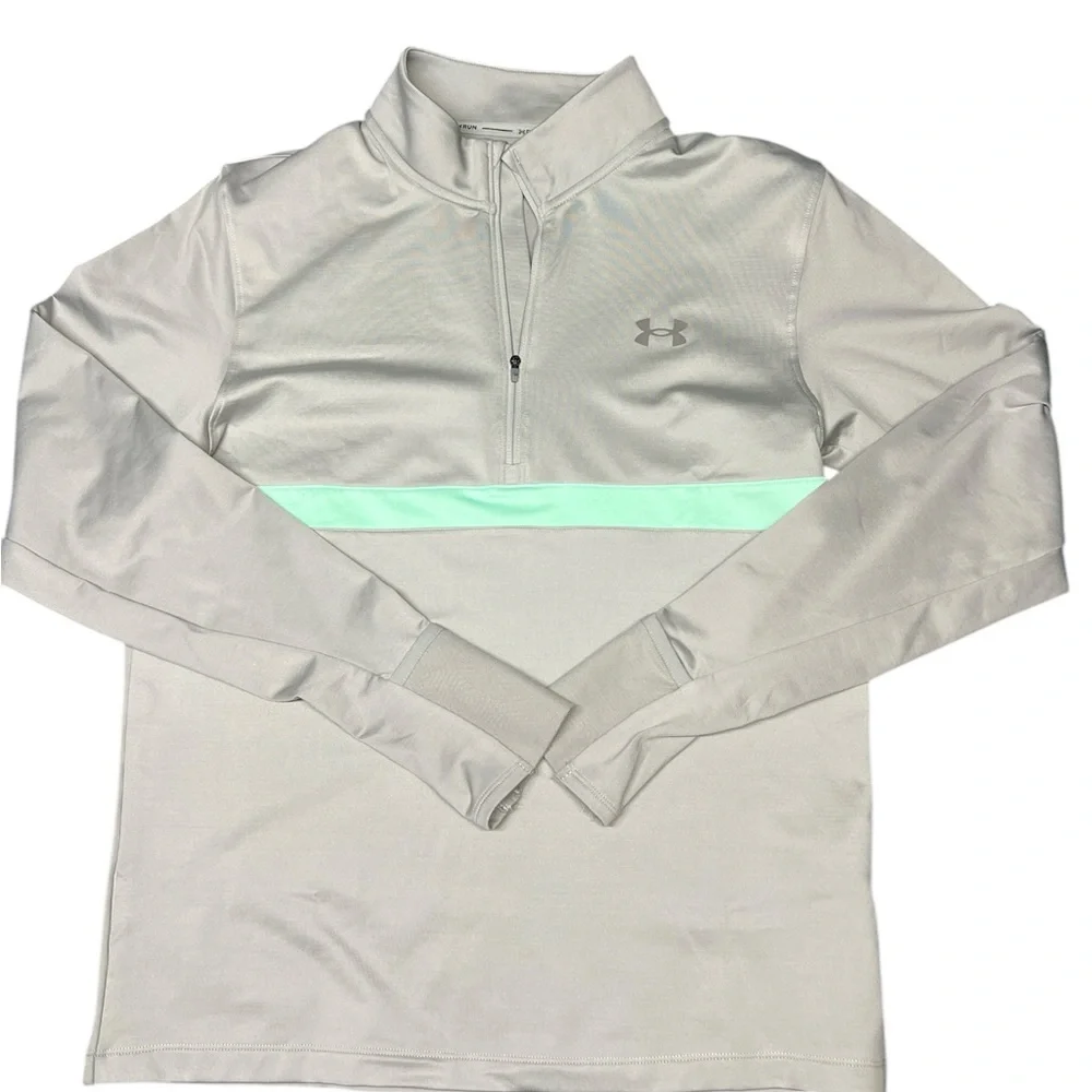 Under Armour Men’s Run Infrared Up The Pace Gray‎ 1/2 Zip Size M NWOT